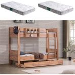 Setay Ranza, Asya Ayrılabilir Yavrulu Ranza + 2 Adet Comfort Yatak - 90 x 190 cm - Ceviz