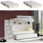 Setay Ranza Çizgi Yavrulu Ranza 2 Adet Comfort Yatak - Beyaz - 90 x 190 cm