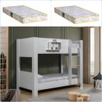 Setay Ranza, Delfino 2li Ranza + 2 Adet Comfort Yatak - Beyaz - 90 x 190 cm