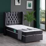 Setay Riga İkili Set Tek Kişilik Baza Başlık - Antrasit - 90 x 200 cm