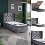 Setay Riga İkili Set Tek Kişilik Baza Başlık - Gri - 100 x 200 cm