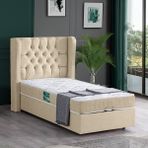Setay Riga Tek Kişilik Baza Başlık Comfort Yatak Seti - Krem - 120 x 200 cm