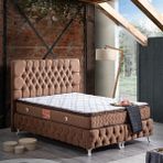 Setay Roma Tek Kişilik İkili Set Baza Başlık - Kahverengi - 90 x 200 cm