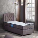 Setay Şah İkili Set Tek Kişilik Baza Başlık - Antrasit Gri - 90 x 200 cm