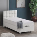 Setay Tavira İkili Set Tek Kişilik Baza Başlık Seti - Beyaz - 90 x 200 cm