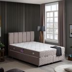 Setay Tetra İkili Set Tek Kişilik Baza Başlık - Gri - Antrasit - 190 x 140 cm
