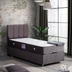 Setay Tetra New Ikili Set, Tek Kişilik Baza Başlık Seti - Antrasit - 90 x 200 cm