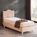 Setay Trend İkili Set Tek Kişilik Baza Başlık - Bej - 90 x 200 cm