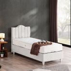 Setay Trend İkili Set Tek Kişilik Baza Başlık - Beyaz - 90 x 200 cm