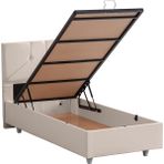 Setay Wick İkili Set, Baza Başlık Seti - Krem - 90 x 200 cm
