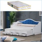 Setay Yavrulu Yatak, Eymen Yavrulu Karyola - Mavi + 1 Adet Comfort Yatak - 90 x 200 cm