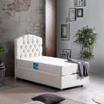 Setay Zümrüt İkili Set Tek Kişilik Baza Başlık - Krem - 90 x 200 cm