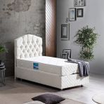 Setay Zümrüt Tek Kişilik Baza Başlık Orthosoft Yatak Seti Krem - 120 x 200 cm
