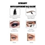 SETBEAUTY Kaş Doldurma Tırtıklı Şekillendirme Koyu Kahverengi Kalemi