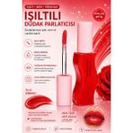 SETBEAUTY Kırmızı Işıltı Simli Renkli Dudak Parlatıcı Ruj – Shimmer Lip Gloss 03