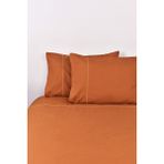 setekshome Biyeli Çift Kişilik Nevresim Takımı Taba %100 Pamuk - 240 x 260 cm
