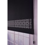 Setekshome Dairesel Lazer Kesim Modern Stor Güneşlik Perde Siyah