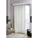 setekshome Kırık Beyaz Ekru Saten Güneşlik Perde Polyester Kumaşlı Kornişli Düz Desen - 50 x 50 cm