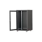 Setrack 12U 600X600 Tekerlekli Cam Kabinet