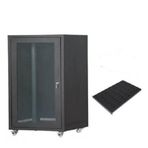 SETRACK 19'' 12U 600X600 CAMLI TEKERLEKLİ RACK KABİNET+SABİT RAF