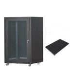 SETRACK 19'' 16U 600X600 TEKERLEKLİ CAMLI RACK KABİNET+SABİT RAF