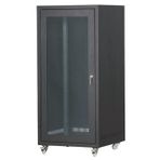 SETRACK 19'' 42U 800X1000 CAMLI TEKERLEKLİ RACK KABİNET