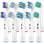 SetSail Oral B için Diş Fırçası Başlıkları, 10'lu Paket Yedek Diş Fırçası Başlıkları, Orta Yumuşak Dupont Kıllar, Elektrikli Diş Fırçası Yedek Başlıkları, Etkili Temizleme Fırçası Başları, Ağız Sağlığı için Yedekler