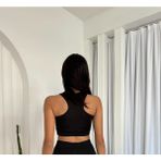 Şev-Ay Şev&ay Spor Büstiyer Crop Siyah Sporcu Büstiyeri Esnek Sağlam Şık Sporcu Mayo Üstü Crop - XL