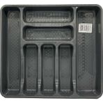 Sev Plastik 39X42,5X5 cm Çekmece Içi Jumbo Boy 7 Gözlü Kaşıklık Antrasit - 5 x 5 cm