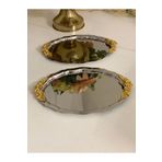 SEVA ÇELİK 20*25 CM ÇELİK OVAL KALIN KULPLU 2 ADET SERVİS VE SUNUM TEPSİSİ