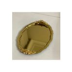 SEVA ÇELİK 20*25 CM GOLD OVAL MODEL 1 ADET KULPLU SUNUM TEPSİSİ