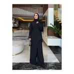 Sevanna Asimetrik kesim tunik & pantolon takım siyah