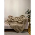 Sevara Dekor Peluş Örtü Kaymaz Koltuk Örtüsü Tibet Koltuk Örtüsü 150 x 100 - 100 x 150 cm - Kül Grisi