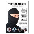 sevateks Siyah Polar Kar Maskesi Termal Kışlık Maske Bere Boyunluk Motorcu Kask Bere Unisex Balaklava