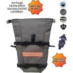 Sevbags Motorsiklet Koruma Demiri Çantası Su Geçirmez Keten Kumaş - Gri