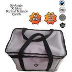 Sevbags Termal Termos Piknik Kamp Seyahat Sıcak Soğuk 50 Litre Termos Çanta - Lila