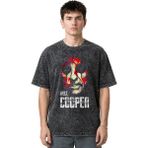Sevbano Alice Cooper Rock Metal Şarkıcı Ön Baskılı Unisex Oversize Vintage Yıkamalı Tişört - Siyah - 4XL