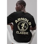 Sevbano Arnold Classic Bodybuilding Fitness Sırt Baskılı Unisex Oversize Sporcu Tişört - Siyah - 4XL