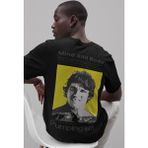 Sevbano Arnold Pumping Iron Bodybuilder Sırt Baskılı Unisex Oversize Fitness Sporcu Tişört - Siyah - 4XL