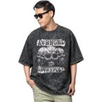 Sevbano Avenged Sevenfold Rock Metal Müzik Grubu Baskılı Unisex Oversize Vintage Yıkamalı Tişört - Siyah - 4XL