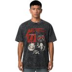 Sevbano Babymetal Rock Metal Müzik Grubu Ön Baskılı Unisex Oversize Vintage Yıkamalı Tişört - Siyah - 3XL