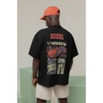 Sevbano Berserk Baskılı Unisex Oversize Anime Karakter Tişört - 0 Siyah - 2XL