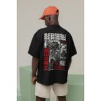 Sevbano Berserk Baskılı Unisex Oversize Anime Tişört - 01 Siyah - XL