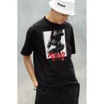 Sevbano Berserk Baskılı Unisex Oversize Anime Tişört - 01 Siyah