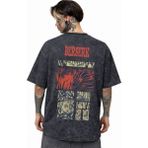 Sevbano Berserk Guts Anime Sırt Baskılı Unisex Oversize Eskitme Yıkamalı Tişört - Siyah - XS