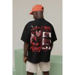 Sevbano Berserk Guts Baskılı Unisex Oversize Anime Tişört - 01 Siyah