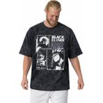Sevbano Black Clover Anime Baskılı Unisex Oversize Vintage Yıkamalı Tişört - Siyah - XL