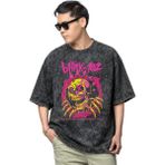 Sevbano BLINK-182 Rock Metal Müzik Grubu Baskılı Unisex Oversize Vintage Yıkamalı Tişört - Siyah - XS