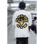 Sevbano Gold's Gym Arnold Sırt Baskılı Unisex Oversize Bodybuilding Fitness Tişört - Beyaz - 3XL