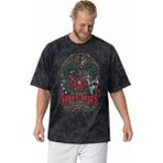 Sevbano Guns N' Roses Unisex Oversize Vintage Yıkamalı Tişört Siyah Pamuklu Kısa Kol Rahat Stil - 4XL